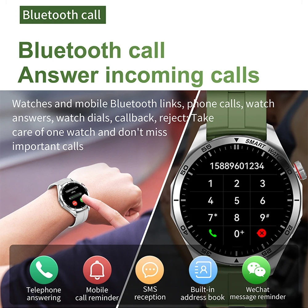 Для Android IOS Smartwatch Men's Watch 4 Pro AMOLED HD экран Bluetooth Call ECG Health Monitoring Smartwatch 2024 New Men Watch