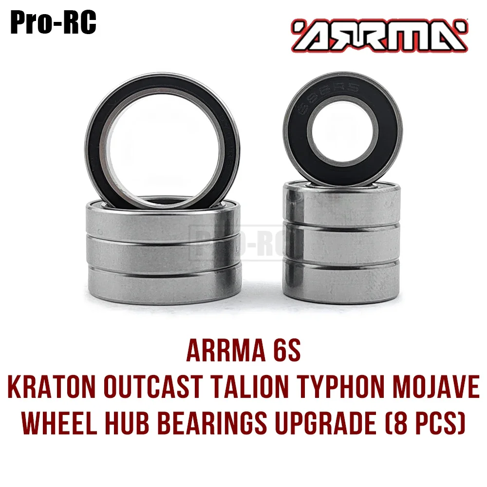

Для радиоуправляемого автомобиля Arrma 6S Kraton Outcast Talion Typhon Mojave комплект шарикоподшипников ступицы колеса, обновленная часть 8 шт.