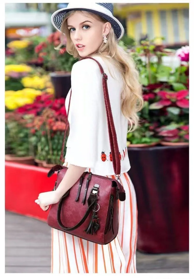 Damen-Handtaschen-Set 2026 aus PU-Leder, 4-teilig, Designer-Handtasche, Umhängetasche, Pendler-Tasche mit großer Kapazität – Detail 19