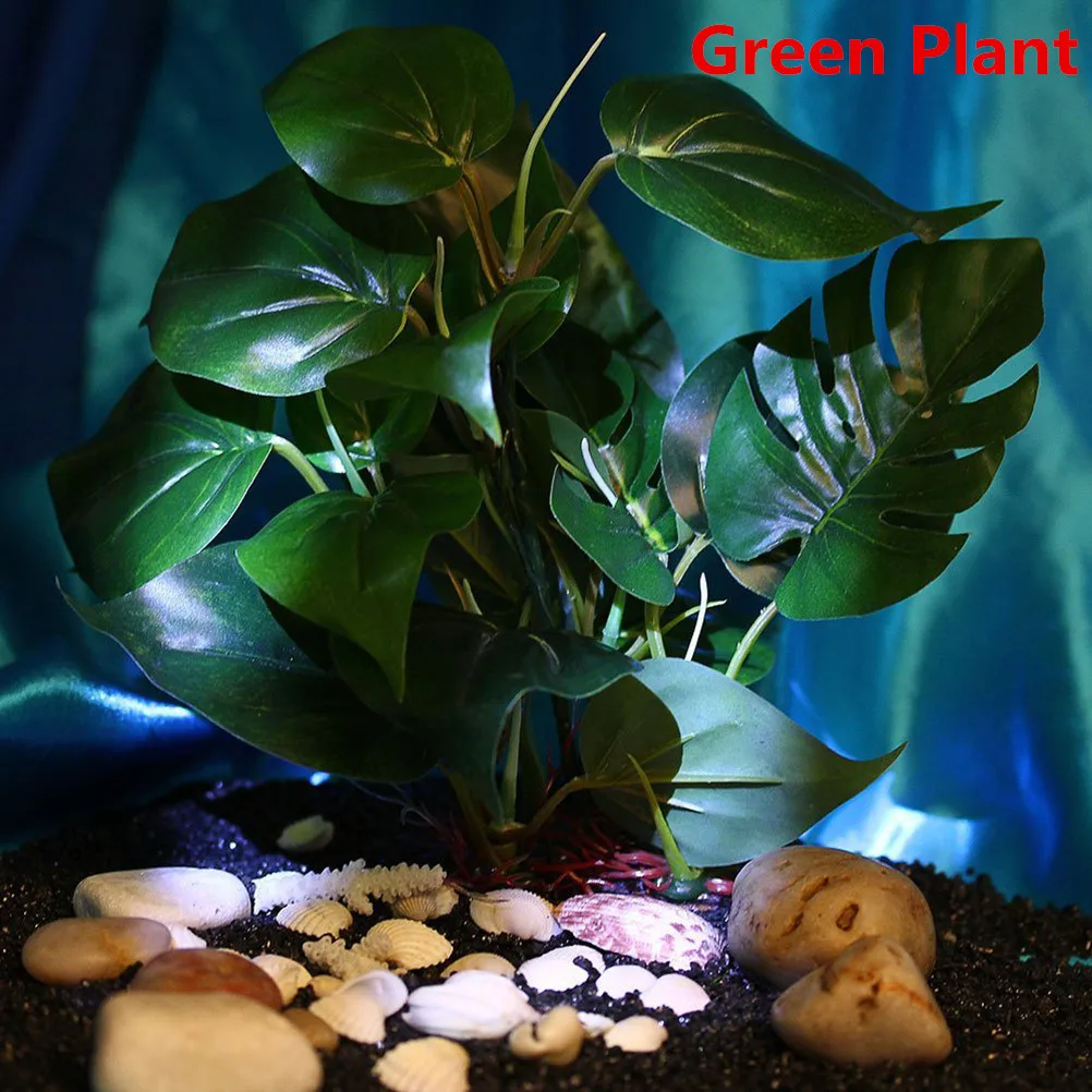 

Realistic Aquarium Plants Plastic Green Grass Leaves for Fish Tank Decorations Enhance Visual Appeal Shelter Safe Fresh
