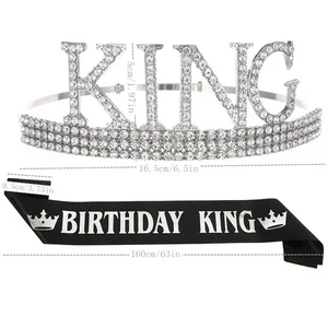 König Sash für Männer Geburtstagsfeier, Schwarz und Gold, alles Gute zum Geburtstag Material für Jungen, Geschenk von der Gunst, 18 °, 20 °, 30, 40 °, 50 °, 60 ° 8 Hauptverkäufe 60 -jähriges Souvenir - №8