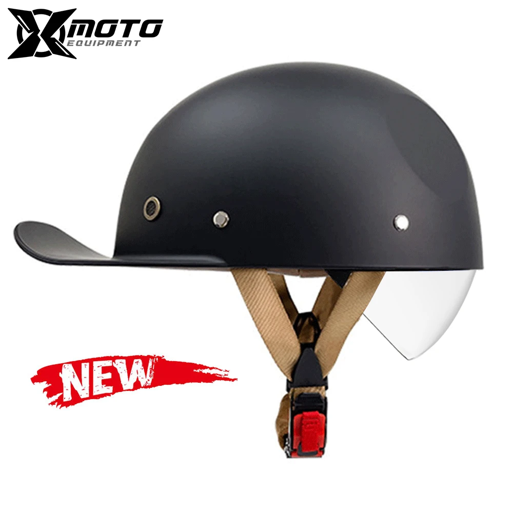 

Retro Motorcycle Half Helmet Outdoor Cycling Protection Electric Motorcycle Helmet Men Women Moto Baseball Cap Vintage