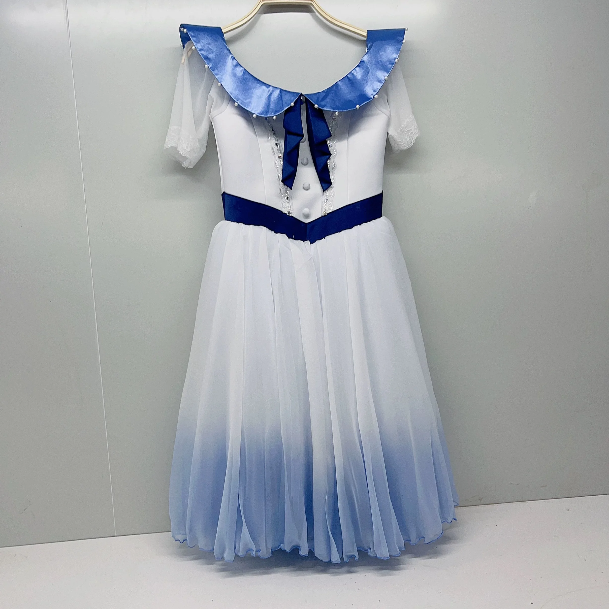 Danyi dance rabbit blue graduation party ballet performance dress long gauze skirt competition dress professional customization