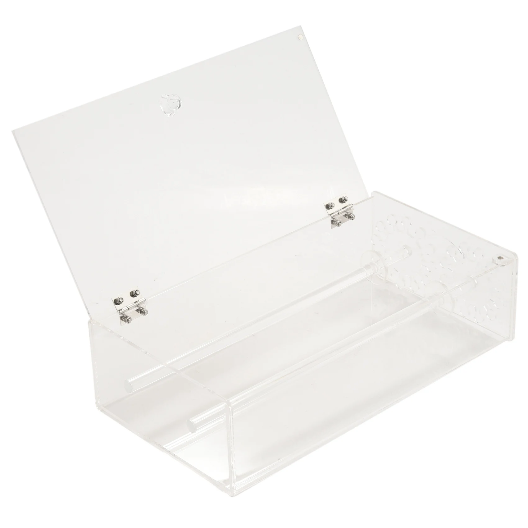 ABQR Acrylic 24 Hooks Rotation Necklace Display Stand Pendant Display Organizer Holder Dust-Proof Jewelry Display Box