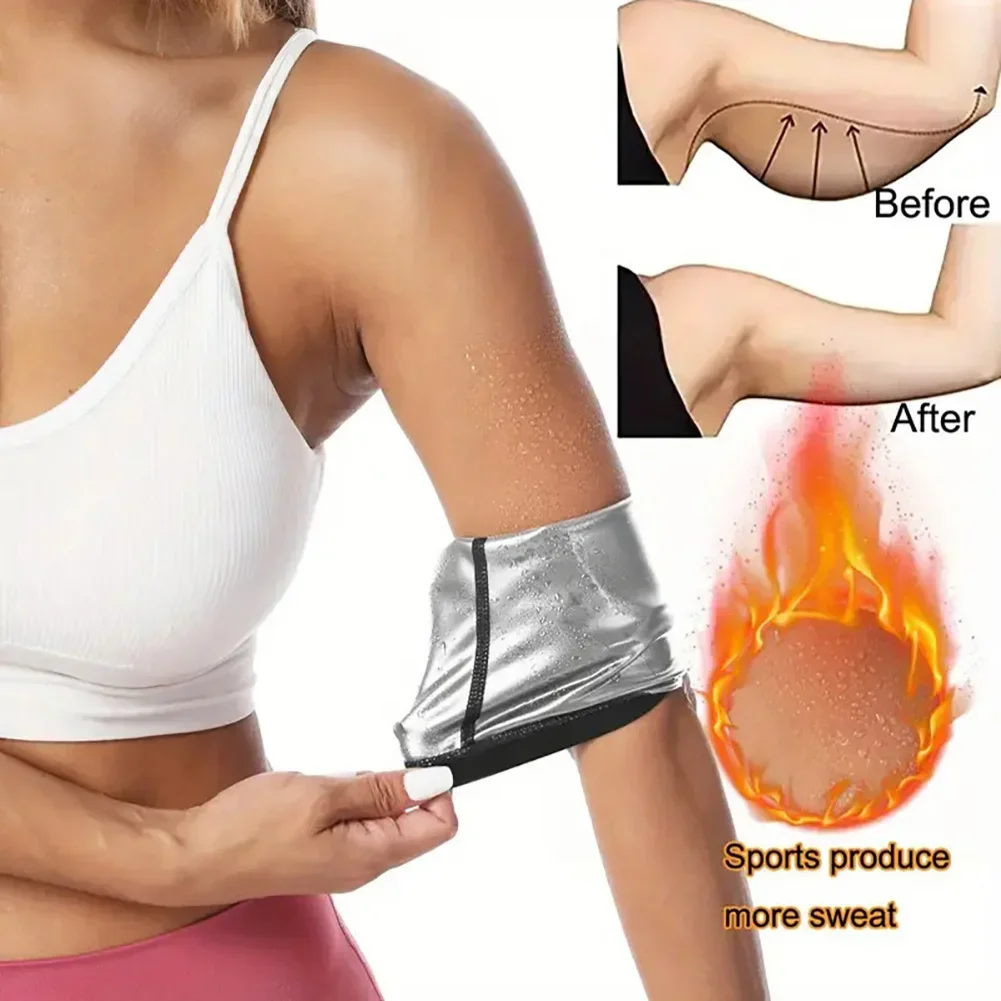 2Pcs Arm Training Device Slim Sleeve Arm Wraps Shapers Sauna Suit Sweat Shaping Sleeves Fat Burning Weight Loss Armbands