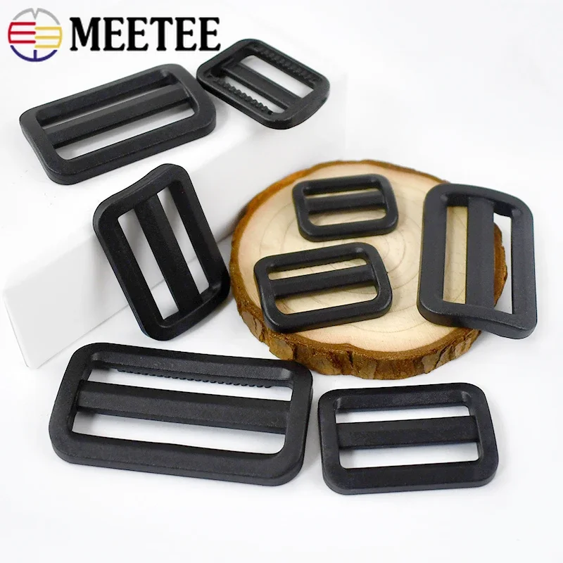 

10-100Pcs 20-50mm Black Plastic Adjustable Tri Glide Bag Strap Slider Buckles Webbing Belt Hook for Backpack Luggage Accessories