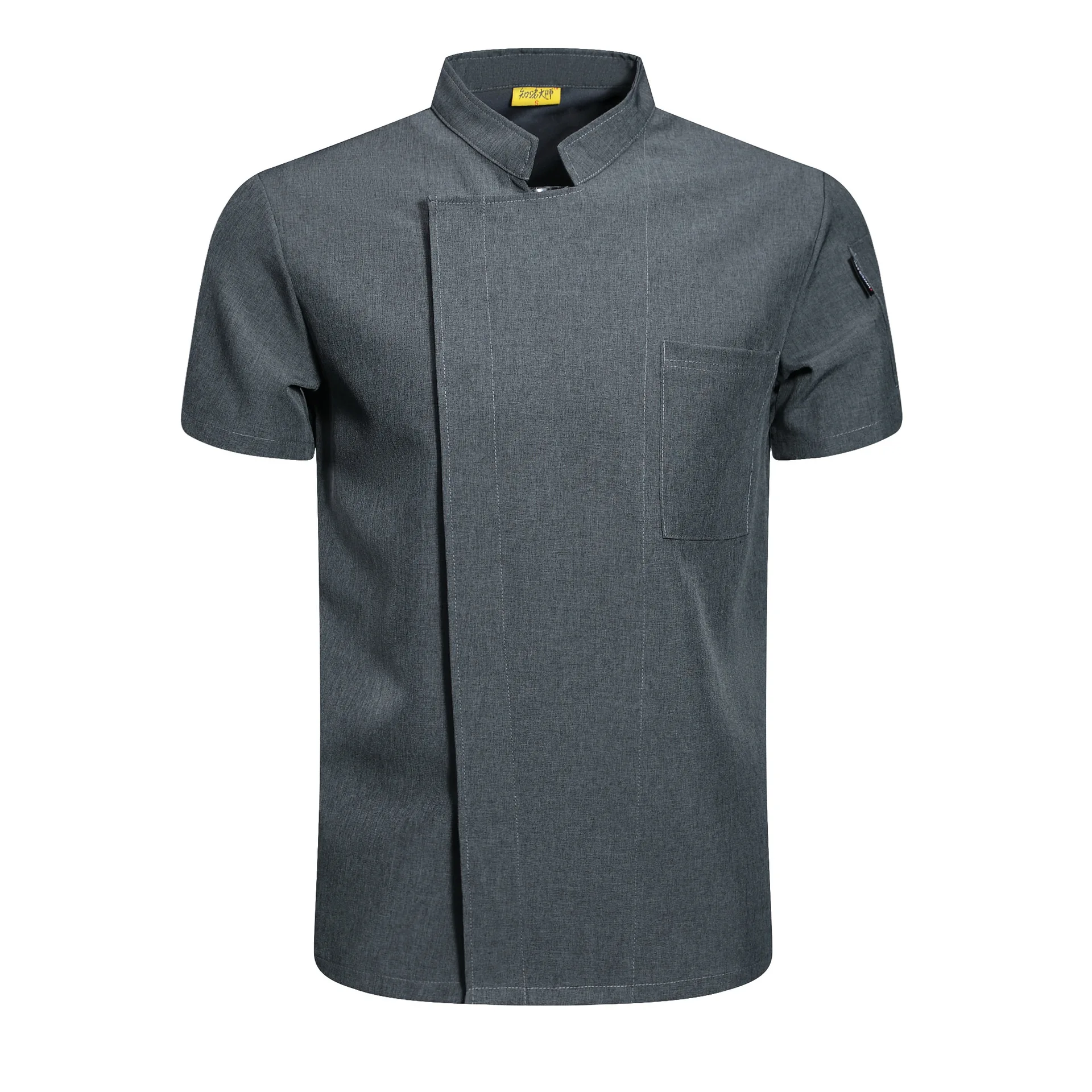 Giacca da cuoco da uomo manica corta da cucina camicia da cuoco Unisex ristorante panetteria cameriere uniforme Top