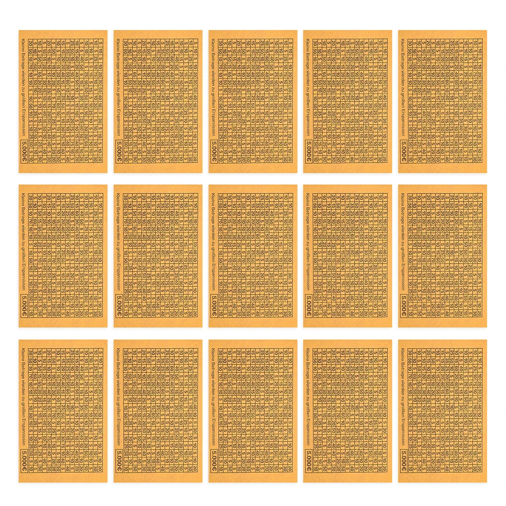 

Savings Tracker Stickers 5000 Euro Challenge DIY Money Box Decoration for Motivating Saving Journeys Gifts Budget Binder Labels