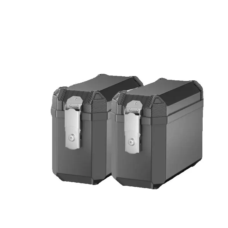 Motorcycle Side Panniers 2pc Set, Large Capacity Universal Hard Shell ABS Trunk for E-Scooter Delivery