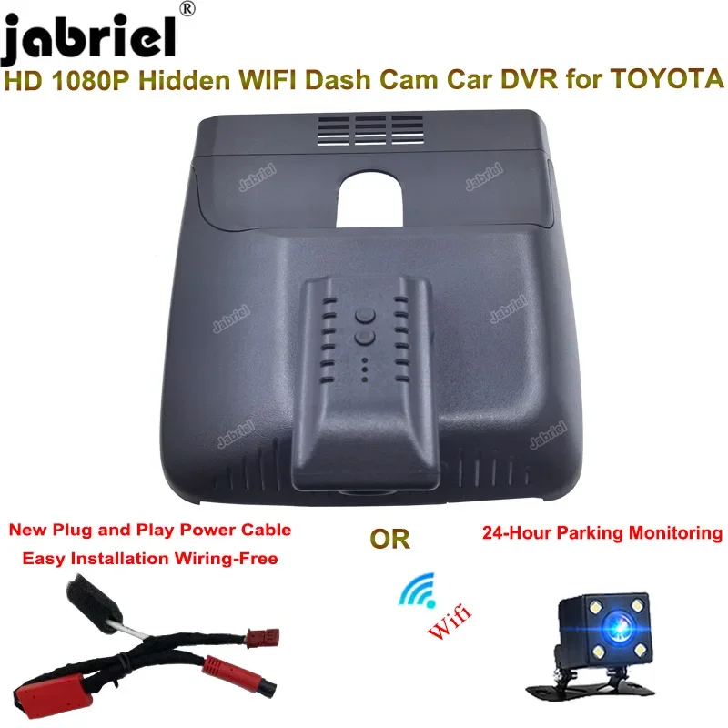 Jabriel HD 1080P Wifi Dash Cam Camera For TOYOTA BZ4X Car DVR 24H Video Recorder For Toyota bz4x X-mode Pro 2021 2022 2023 2024