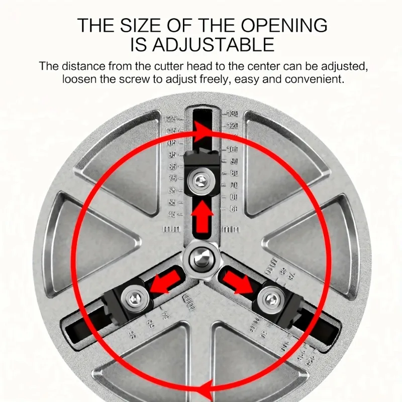 

Adjustable Multi-Purpose Woodworking Hole Saw Versatile Drill Bit for Wood Drywall Plastic Aluminum Durable Alloy Blade