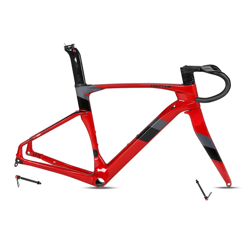 

TWITTER XC-RacingEPSInner-Cable carbon fiber road bike frame disc brake700C barrel pumping12*142mm carbon disc frame Carbon T900