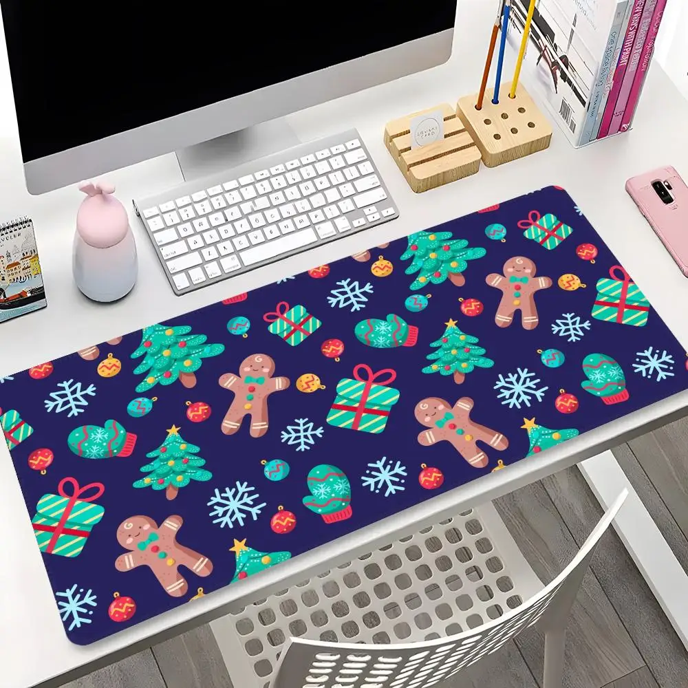 Gingerbread Mouse Pad Gaming Locking Edge Big Computer Gamer Pearlescent Large Rubber Art Mousepad Laptop Desk Mat