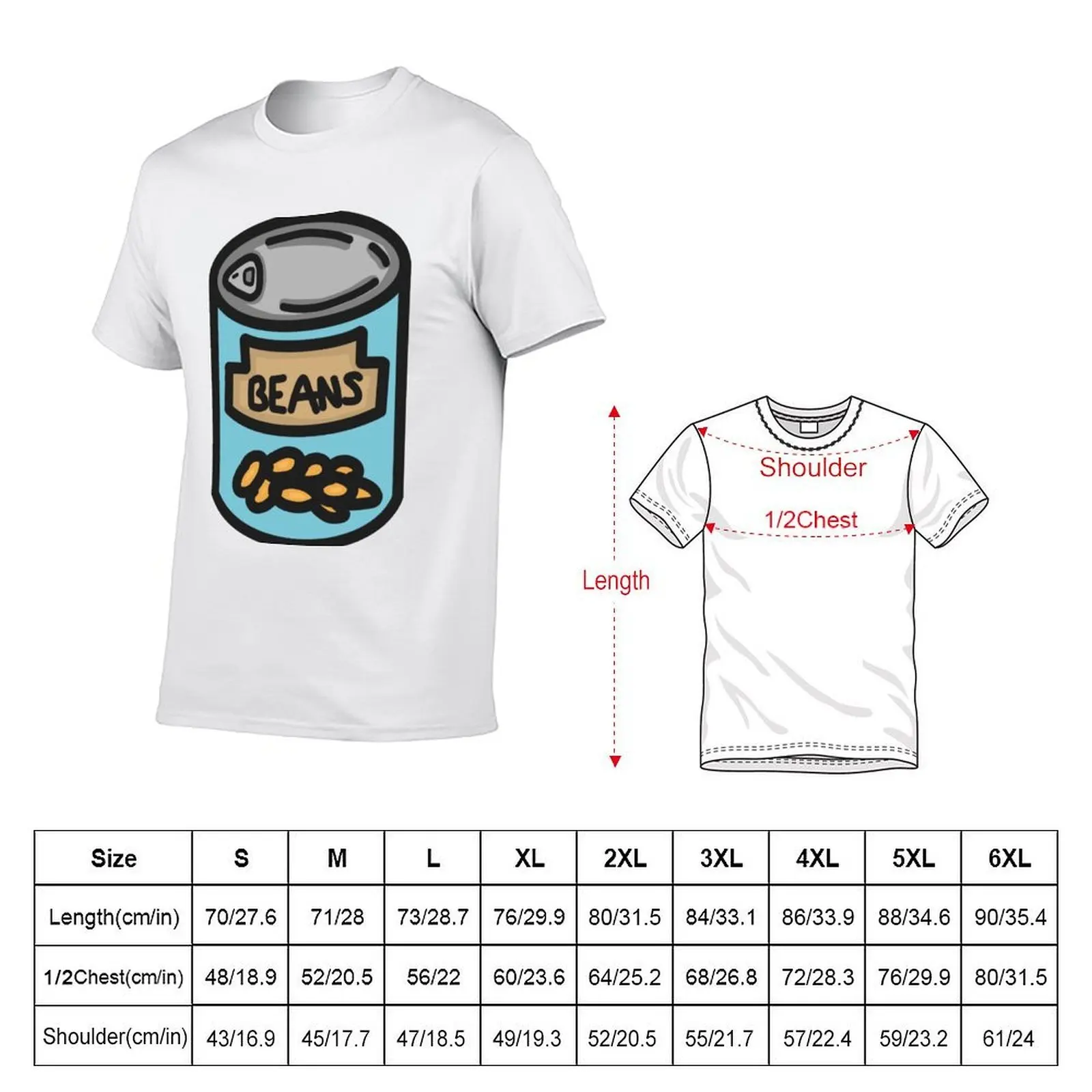 beans (orange) T-Shirt t shirts with prints funny t shirts man T-Shirt