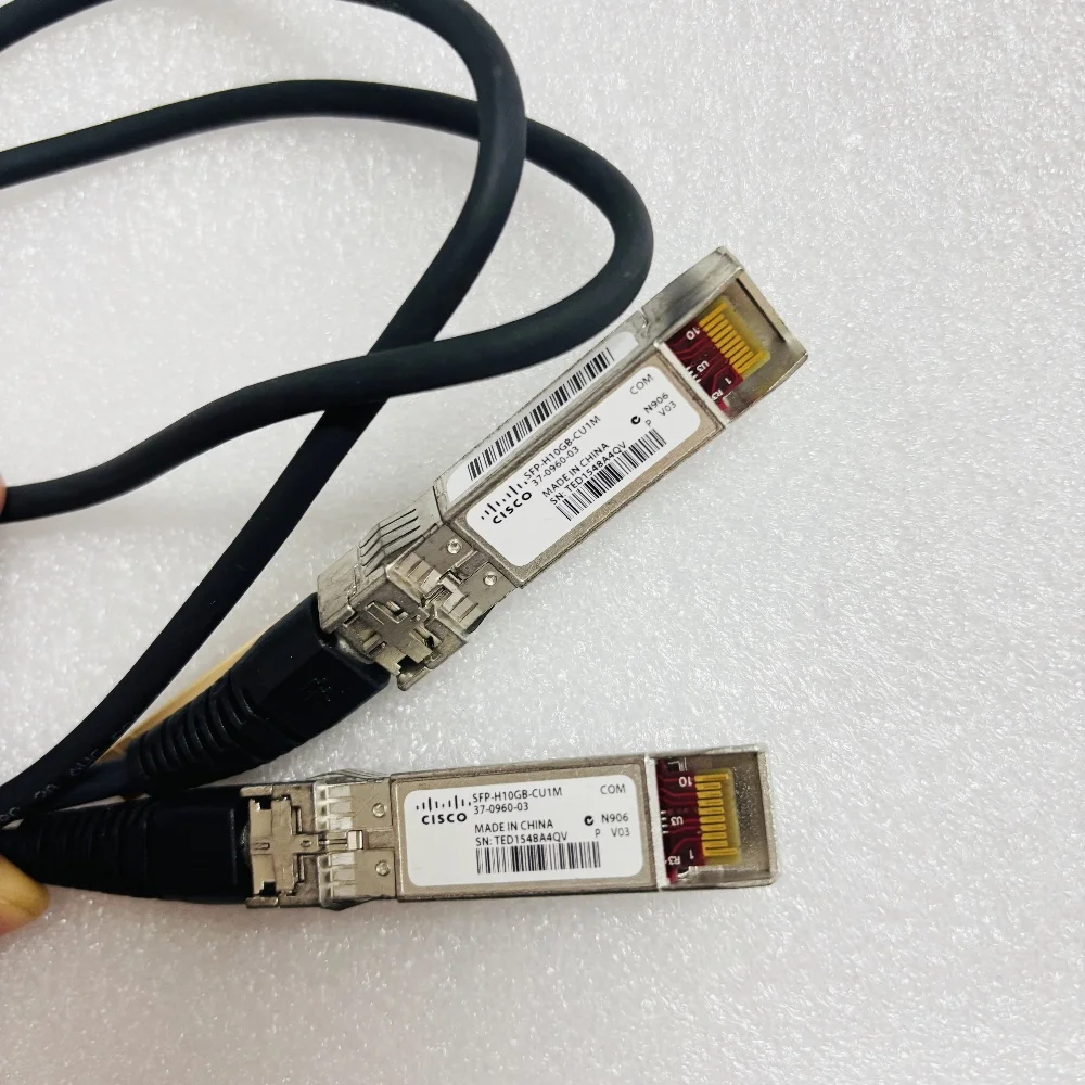 الأصلي Cisco 1M 10G BASE-CU SFP + كابل SFP-H10GB-CU1M النحاس Twinax SFP الألياف وحدة بصرية كابلات الإرسال والاستقبال 37-0960-03