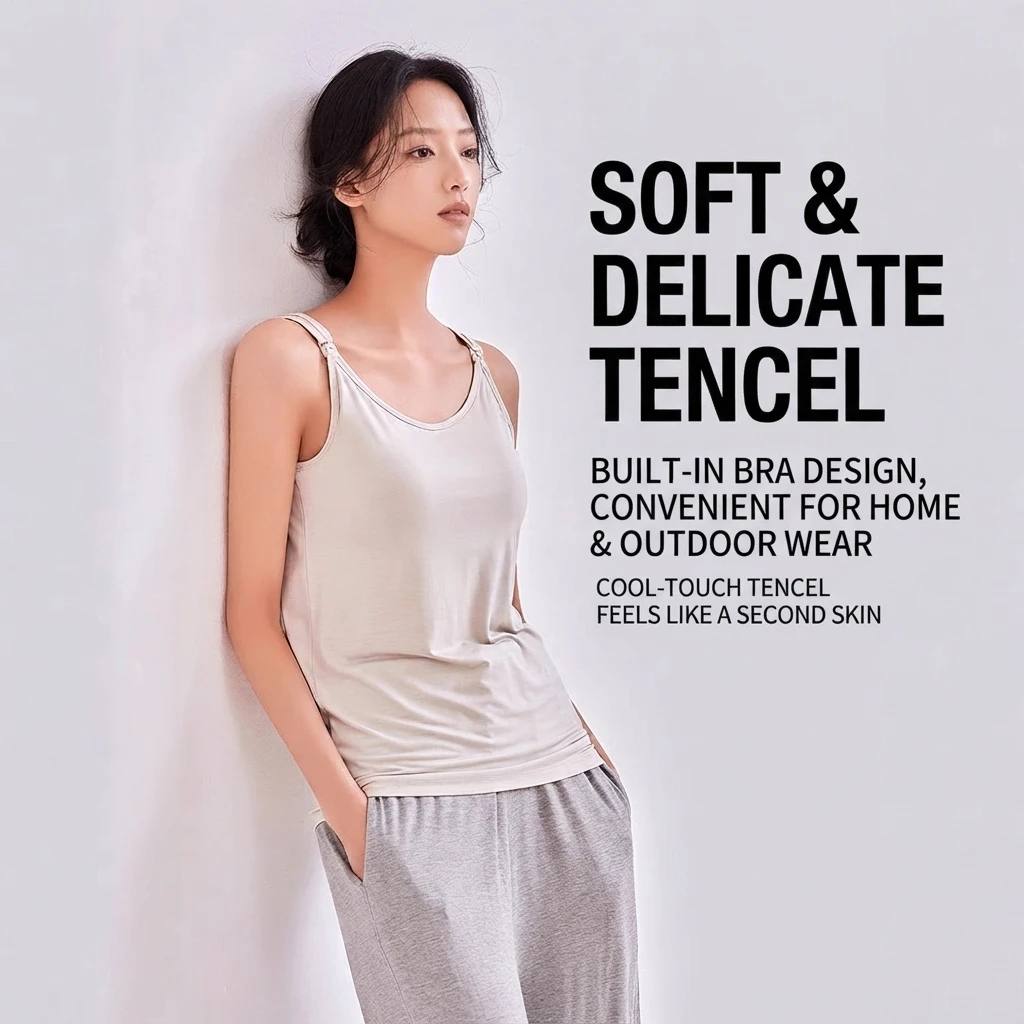 Maternity Nursing Tank Top Viscose Camisole Front Buckle Adjustable Loose Breastfeeding Vest Underwear Women Comfortable Casual