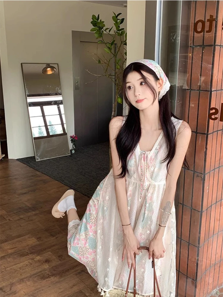 Vaion Sle Floral Print ter Dr Lace Overlay Skirt Headscarf Tee Piece Set Women's Clothing Commute Sle High Wai...