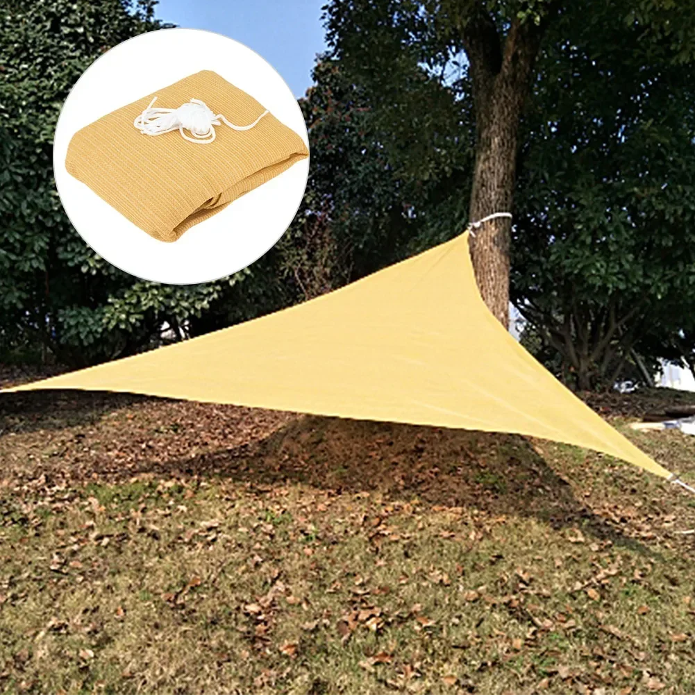 Outdoor Sun Shade Sails Canopy Cover Net Triangle Shape For Patio Garden 3*3*3M