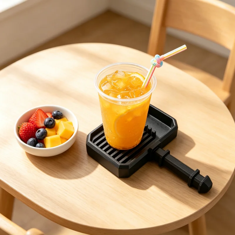 Creative Sword-Shaped Contour Dual-Zone Draining Coaster, Drink Storage Tray, Dark Ambiance Desktop Decoration, Kitchen Countertop and Gaming Desk Storage Essentials
