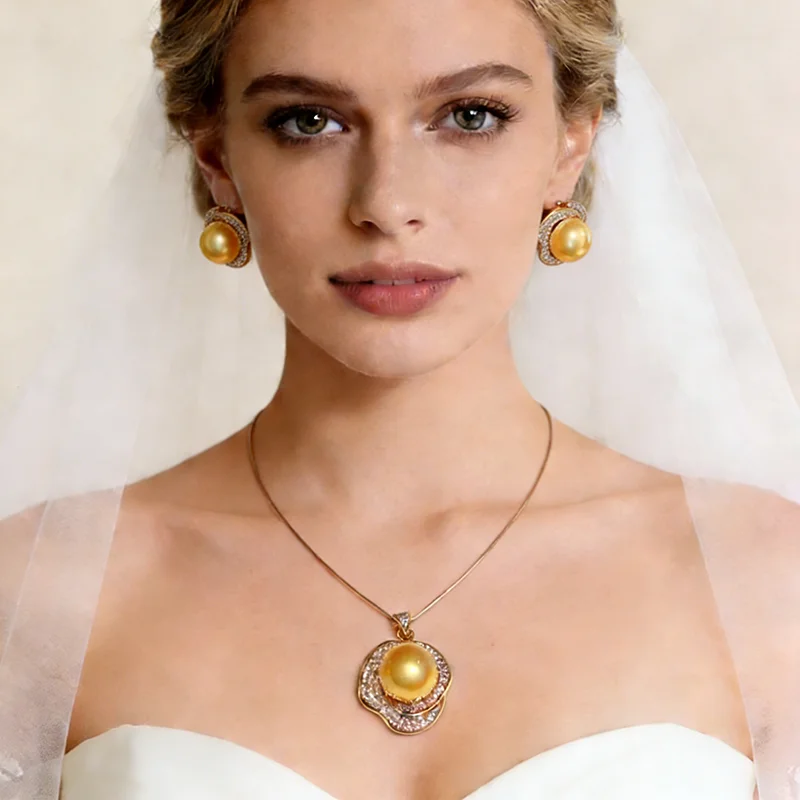 

Ожерелье в средневековом стиле с имитацией жемчуга, серьги с цирконием, модное кольцо в форме цветка, изысканные женские свадебные украшения A1