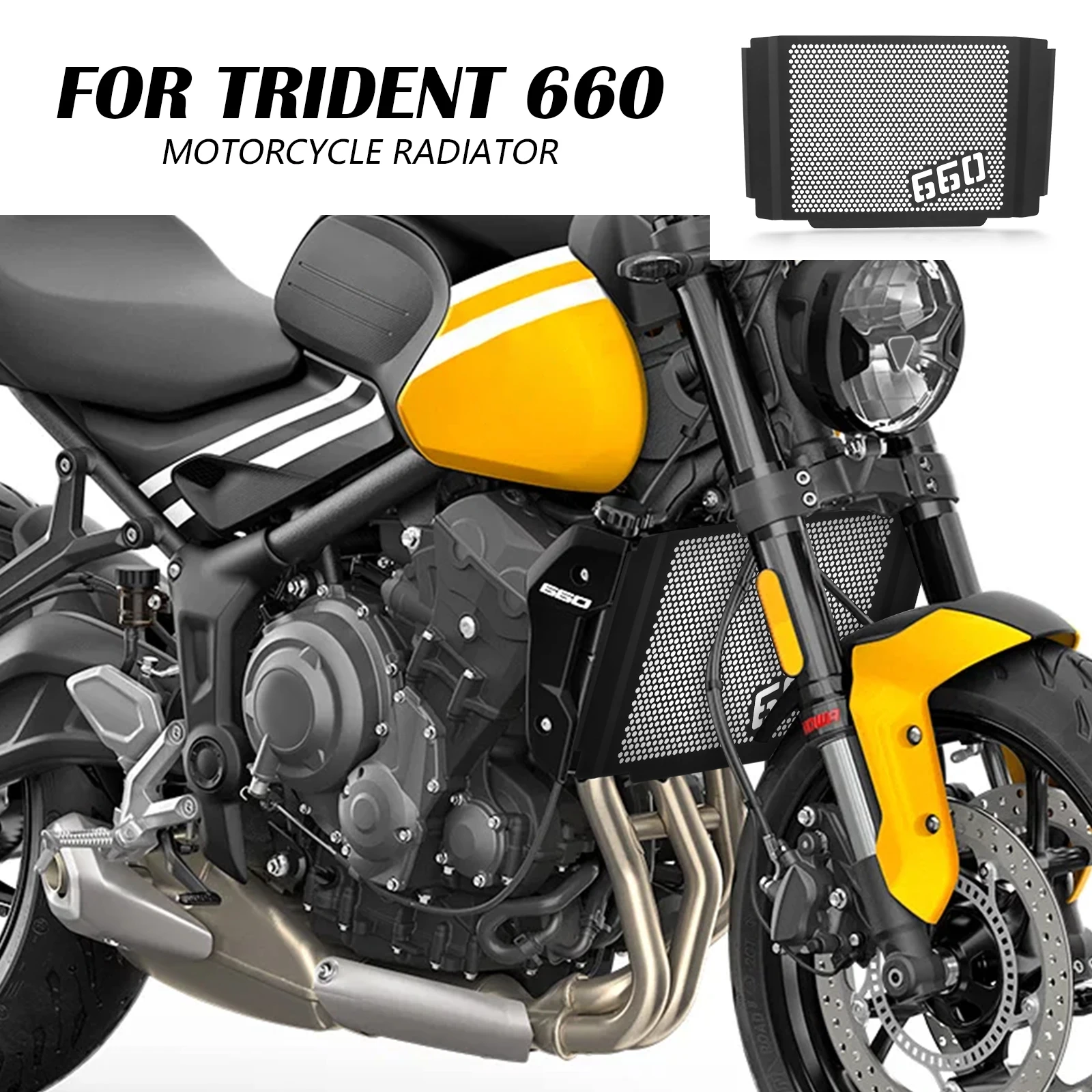 

Защитная решетка радиатора для мотоцикла Trident 660 2021-2023, 2024-2026