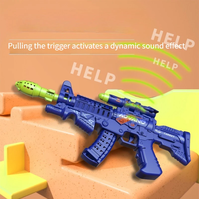 Pistolet optique acousto missile, effet sonore et lumineux, mitraillette, jouet pour petit garçon, jouet éducatif sûr sans cuisson, cadeaux pour enfants