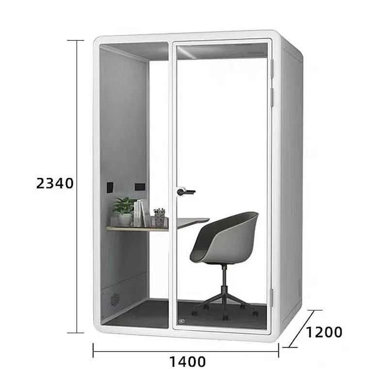 Single Person Studio Booth Recording Booth with Ventilation Lighting Outlets