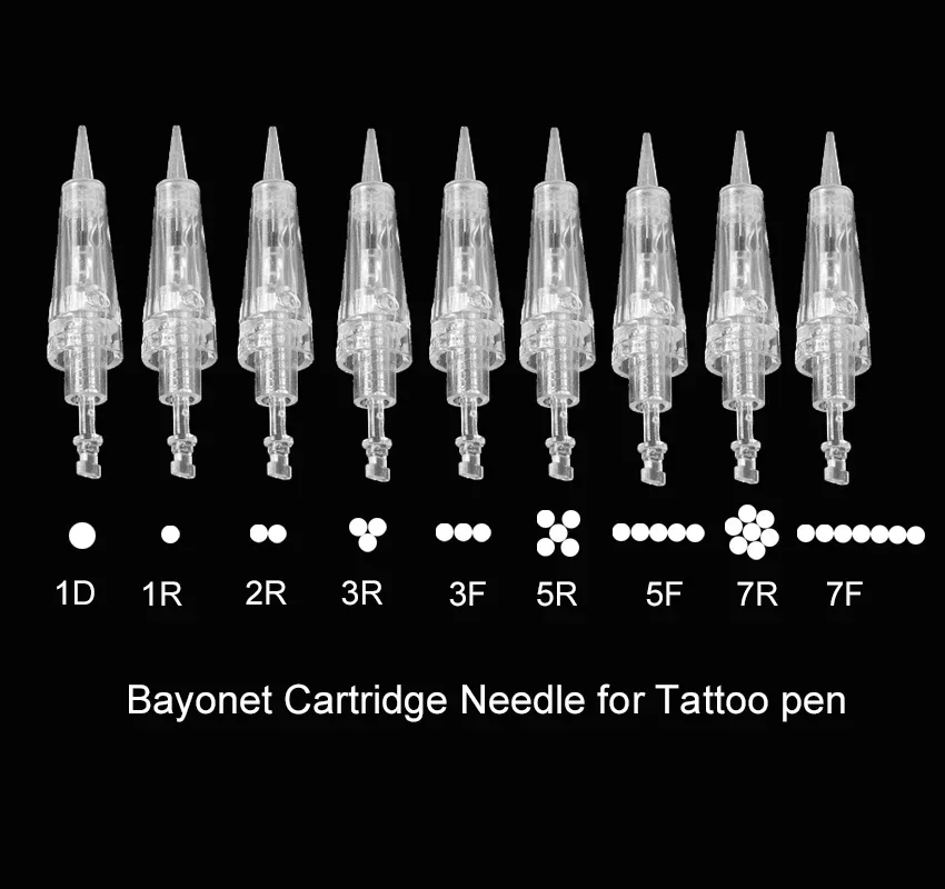 10pc Tattoo Cartridge 1R 2R Sterilized Piercing Needles for Microblading pen Permanent Makeup Needles for Eyebrow Lip Accessorie