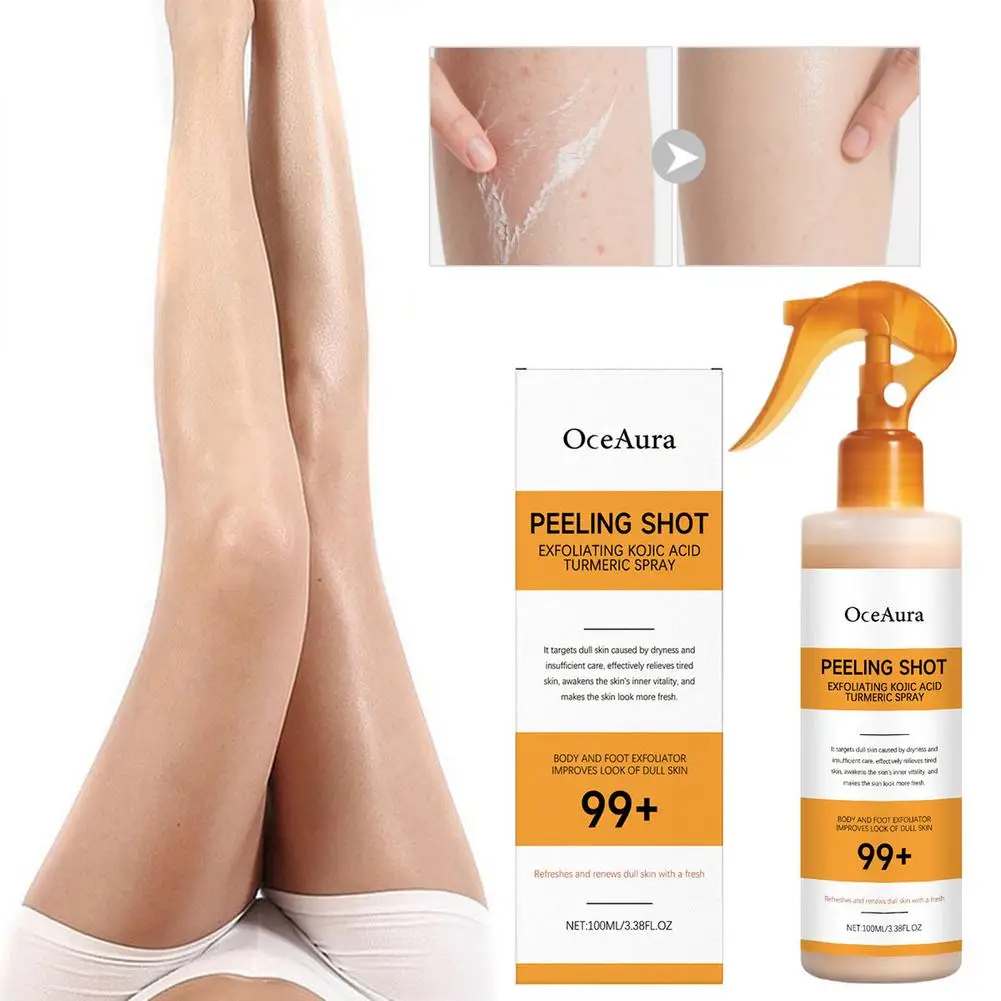 100 مللي رذاذ تقشير القدم للجسم تنظيف لطيف تبييض البشرة رذاذ تنظيف يهدئ البشرة ترطيب رذاذ العناية بالبشرة
