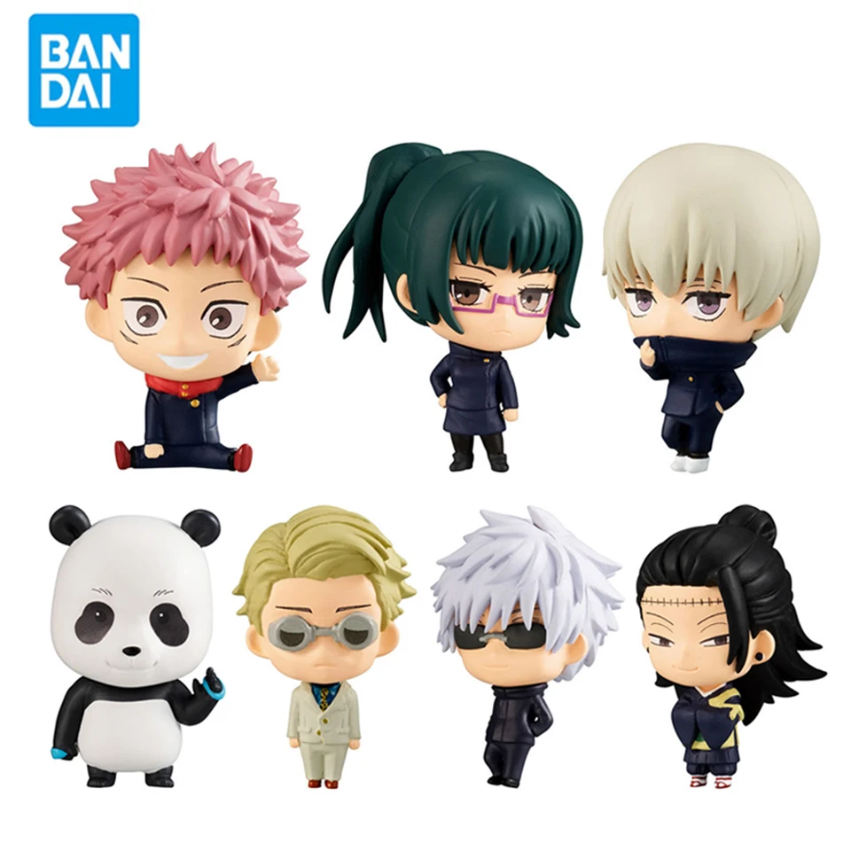 

Оригинальный набор из 7 фигурок Bandai Jujutsu Kaisen Q Version Series 02, коллекционные игрушки-модели для детей, подарки.