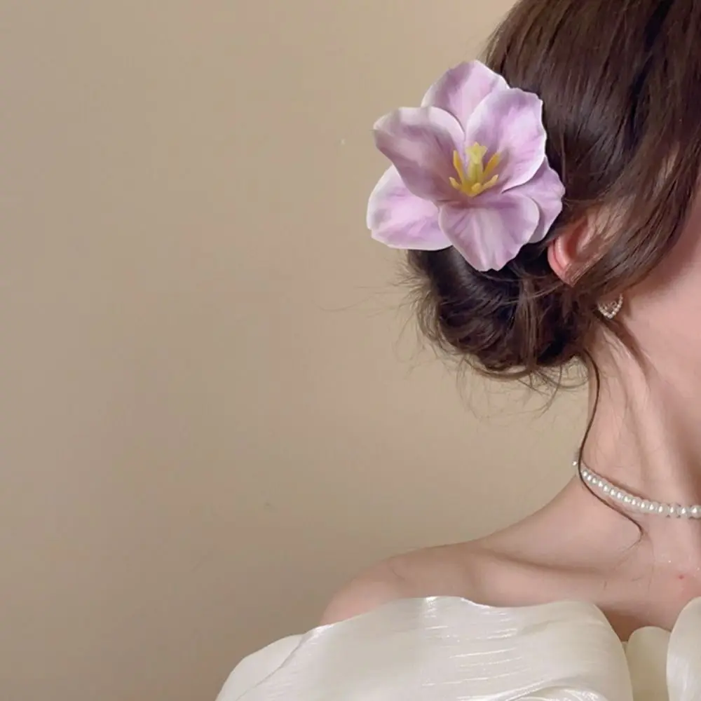 

Cloth Flower Hair Clip Korean Style Vacation Style Headwear Flower Hairpin Female Hair Accessories Duckbill Clip