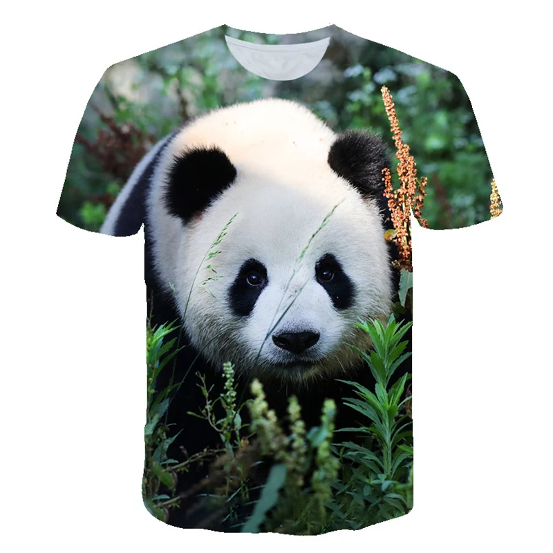 Kawaii Panda T Shirt Animal 3D Print Fashion Streetwear Men Women O-Neck Short Sleeve T-shirts Harajuku Tees Kids Tops Clothing