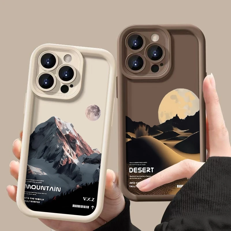 

Phone Case Snow Mountain Desert Pattern For Honor 400 Lite 300 Ultra 200 Pro X9C X9B X9A X8C X8B X7A X6A X5B X5 X6 X8 Soft Cover