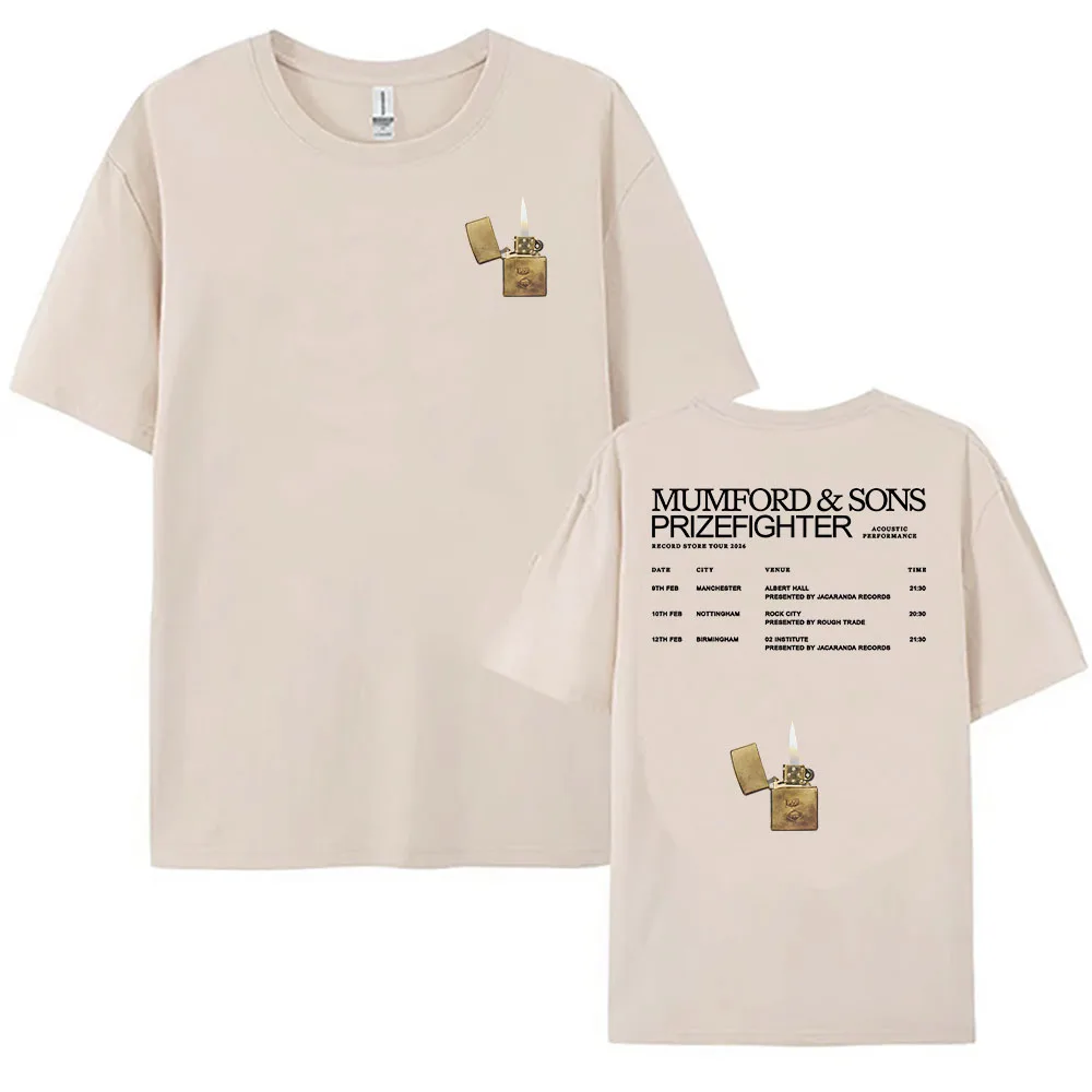 

Mumford & Sons Prizefighter Tour T-shirt Women Men Clothing Loose Cotton Short Sleeve Female Tshirts Casual Band Graphic Shirt