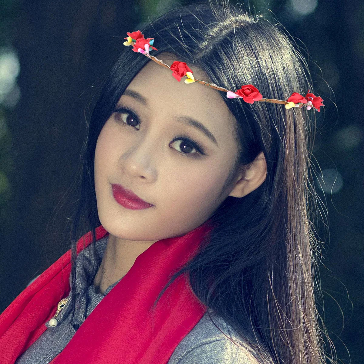 

9Pcs Luminous Flower Crown Headbands Sweet Elegant Party Headdress for Women Girls Children Photo Props Beach Celebration