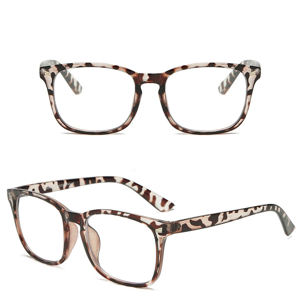 

2pcs Vintage Anti-Blue Light Eyeglasses Frame For Women Men Lightweight Pc Material Comfortable Durable Fashion Transparent Dark