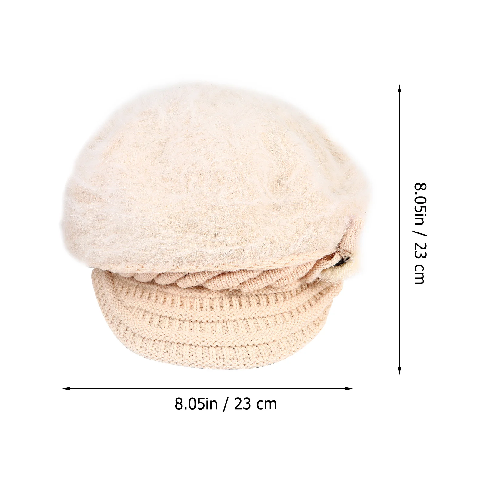 

1Pcs Warm Peaked Cap Female Knitted Winter Hat Soft Comfortable Lightweight Beanie Fashion Warm Ear Protection