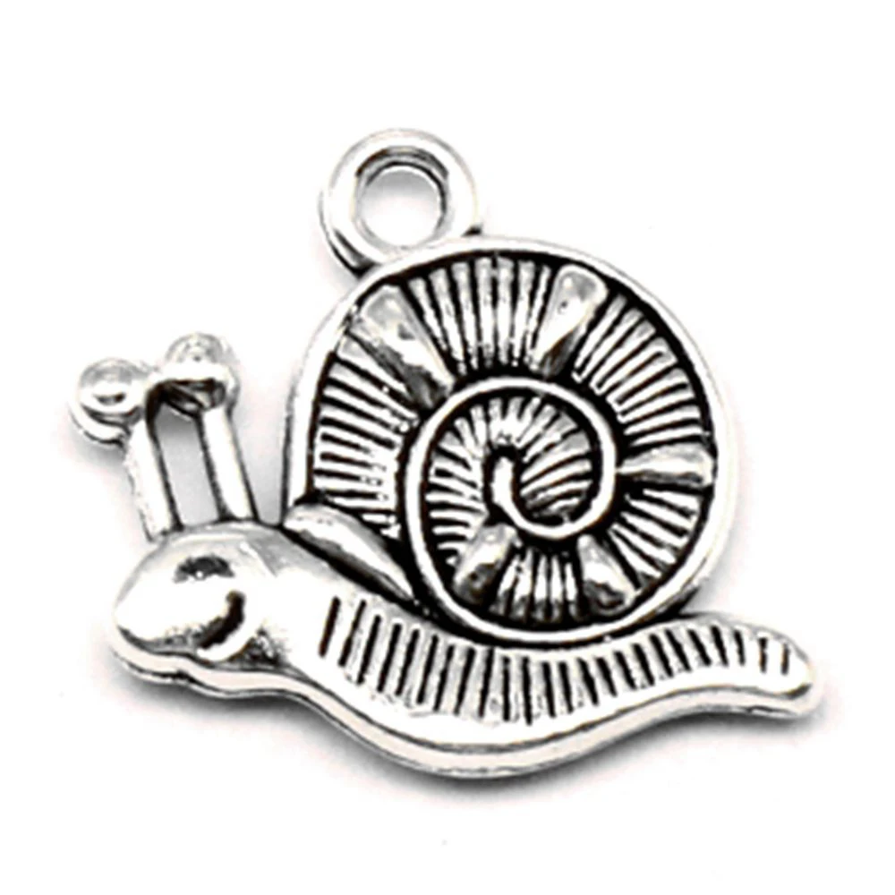 

Snail Charms Pendants Accesori Diy Jewelri 15x18mm 10pcs Antique Silver Color