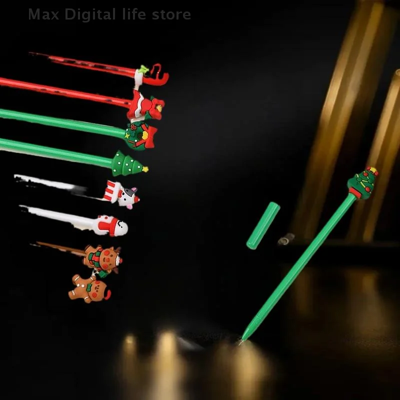

53 шт./лот, милые мультяшные рождественские ручки, каваи, Рождественская мини-шариковая ручка, гелевая ручка для письма, детские школьные канцелярские принадлежности