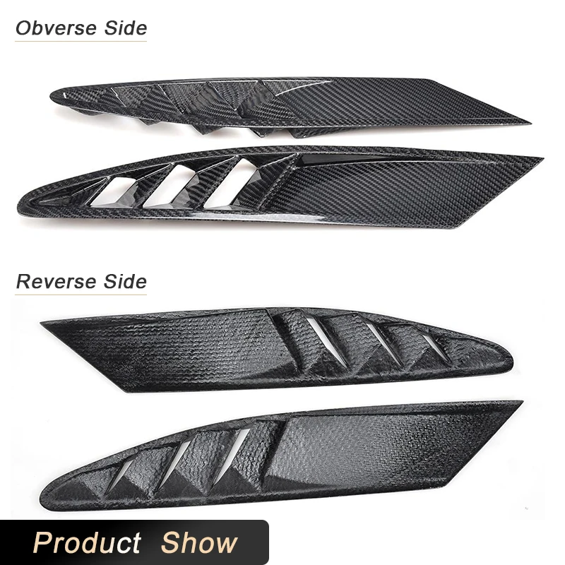 Full Carbon Fiber Front Air Intake Vents Trim for Ferrari 458 Base Coupe 2011-2013 Car Front Air Vent Mesh Covers Fender Trims