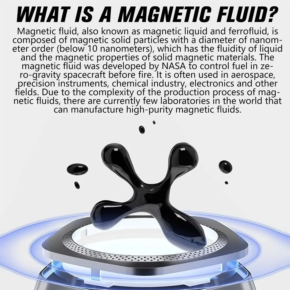 Magnetic Fluid Speakers, Dancing Ferrofluid Music Rhythm Lights, 360-degree Sound Touch Wireless Bluetooth Advanced Subwoofer