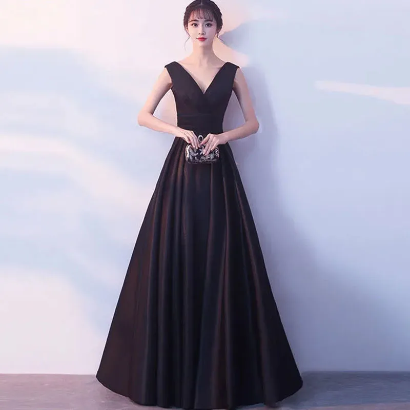 Toast Bridesmaid Evening Dresses Women's 2024 New Fashion Slim Annual Meeting Host Long Dress Female Birthday Party Banquet Dres