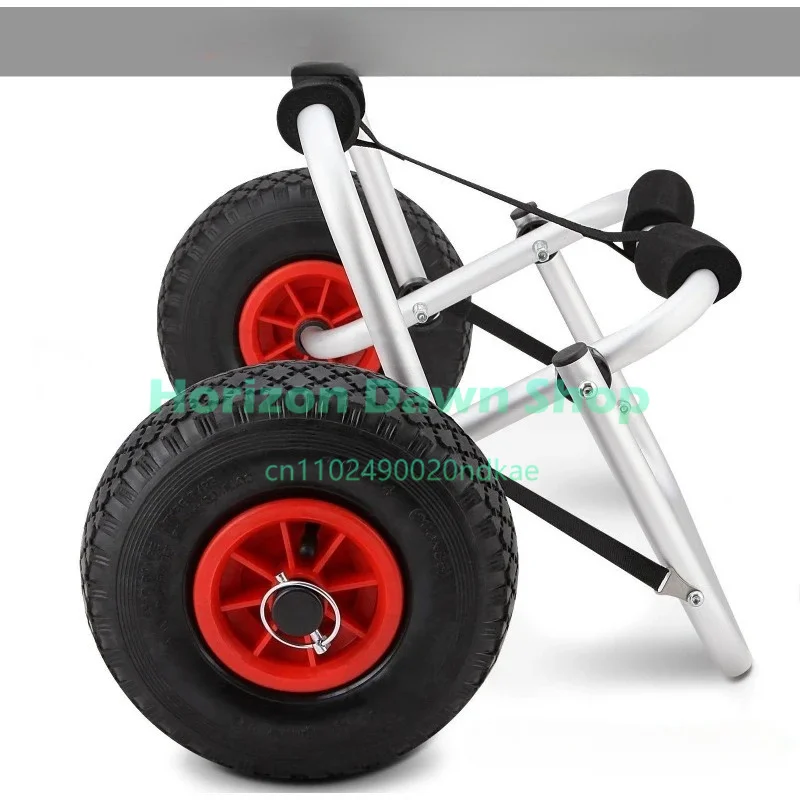 Foldable Storage Stand for Kayaks, Surfboards, Canoes & Inflatable Boats with 2-Wheel Trailer Trolley