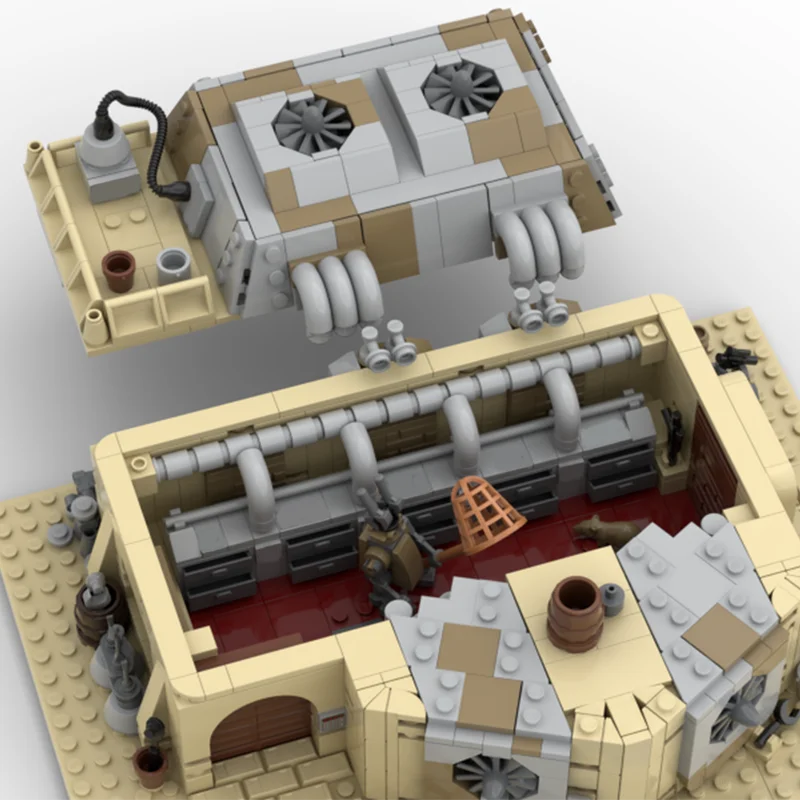 1203PCS Tatooine Modular Building Power Grid Control Room MOC Star Batter Scene Model Education Building Blocks Gift