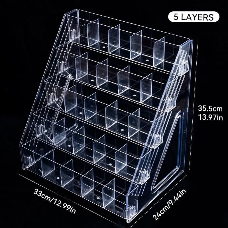 3/4/5/6/7 Lagen Acryl Nagellak Display Rack Transparante Cosmetische Organizer meerlaagse Eenvoudige Montage Rack Standhouder