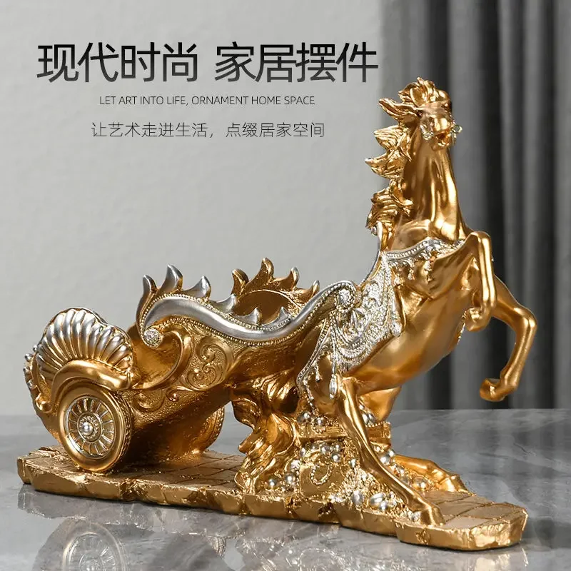 

European Wine Rack Ornament Restaurant Home Soft Handicrafts Horse Housewarming Entrance Living Room Wine Cabinet Decoration