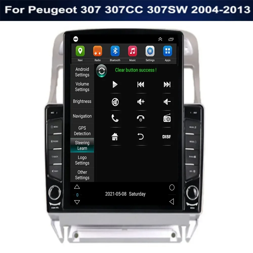 2025 جديد 9.7 "أندرويد 14 لبيجو 307 307CC 307SW 2004-2013 تسلا نوع راديو السيارة الوسائط المتعددة مشغل فيديو الملاحة لتحديد المواقع RDS #6