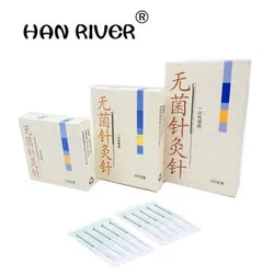 ボディマッサージャー使い捨て滅菌鍼針100個の銀挿入yunロング滅菌針独立