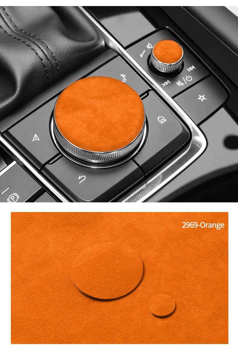 Für Mazda 3 Axela Mittelkonsole Multimedia Knopf Knopf Abdeckung Trim Aufkleber Auto Innen Tuning Zubehör Aus Alcantara – Detail 10
