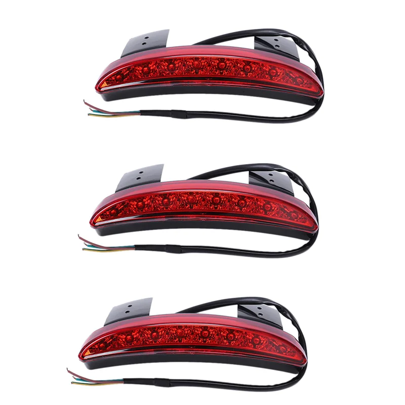 Rare 3X Rear Fender For Davidson Sportster XL 883 Red